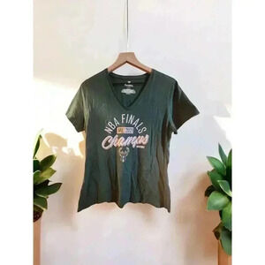 Fanatics Womens T Shirt Top Size L Large Milwaukee Bucks 2021 Finals Champs
